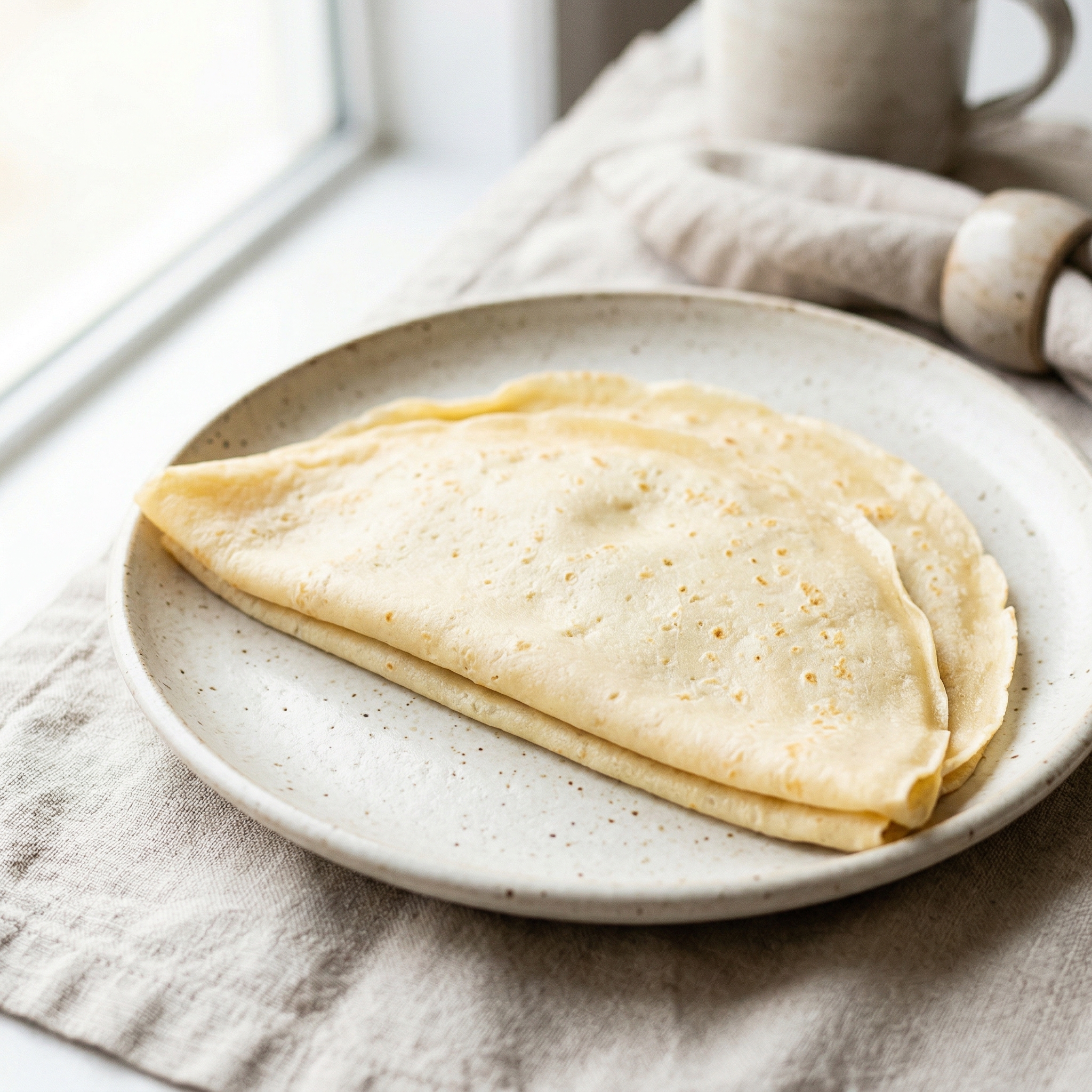 Savory Crepe with Spinach and Potato