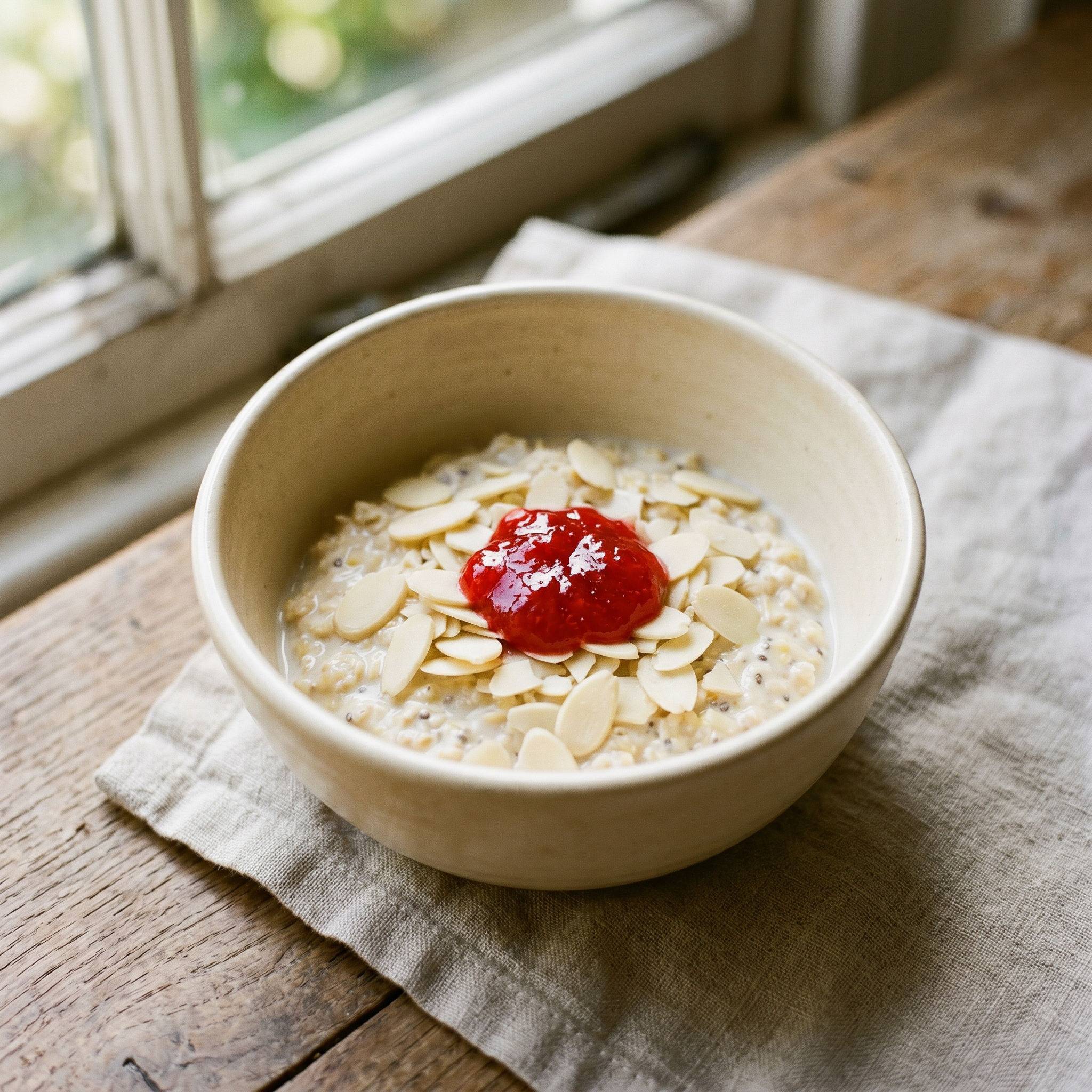 Strawberry and Peanut Butter Protein Oats