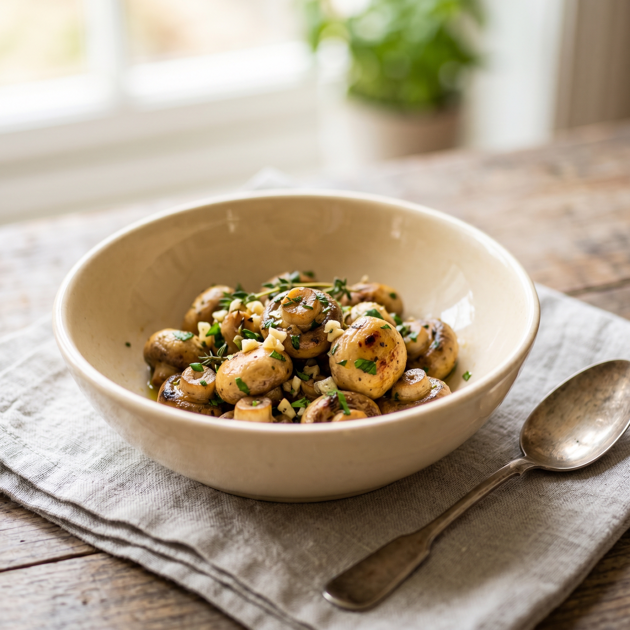 Grilled Garlic and Herb Mushrooms
