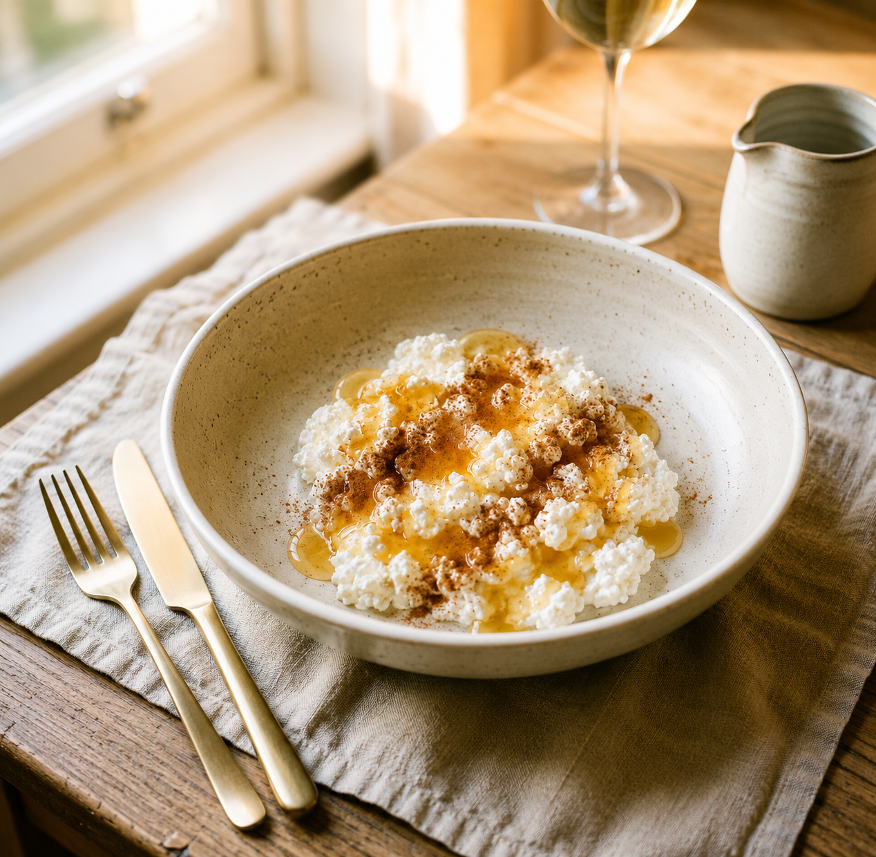 Honey Drizzled Cottage Cheese
