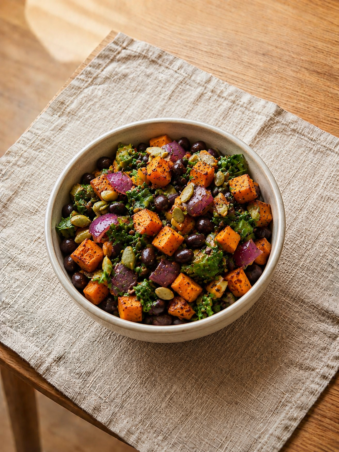Roasted Sweet Potato and Black Bean Salad